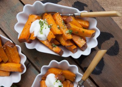Foodfotos für Gastronomie: Süßkartoffel-Pommes