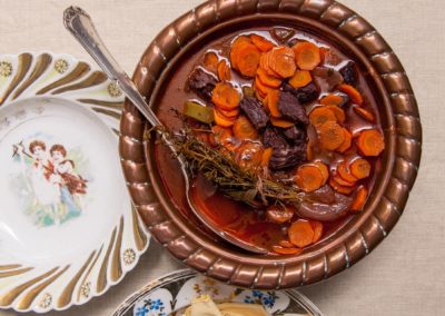 Foodfotos für Gastronomie: Rindflreischragout in Rotwein